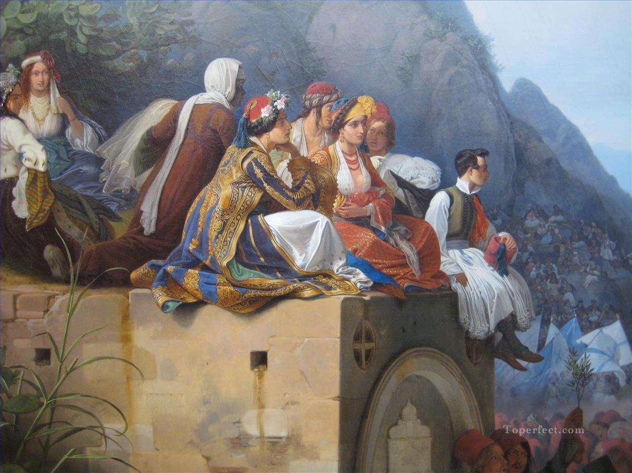 Einzug Konig Ottos von Griechenland in Nauplia Peter von Hess historic war Oil Paintings